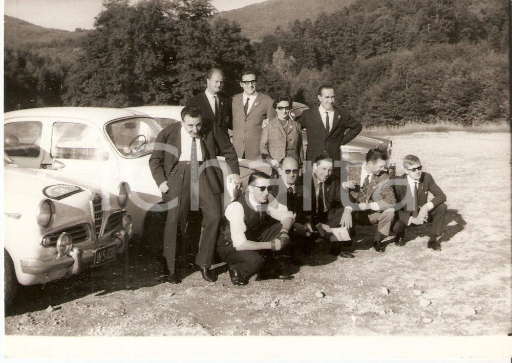 Fotografia d epoca originale 1960 ca JOLLY CLUB Mario ANGIOLINI Arnaldo CAVALLARI e CORDARO Foto di gruppo 1