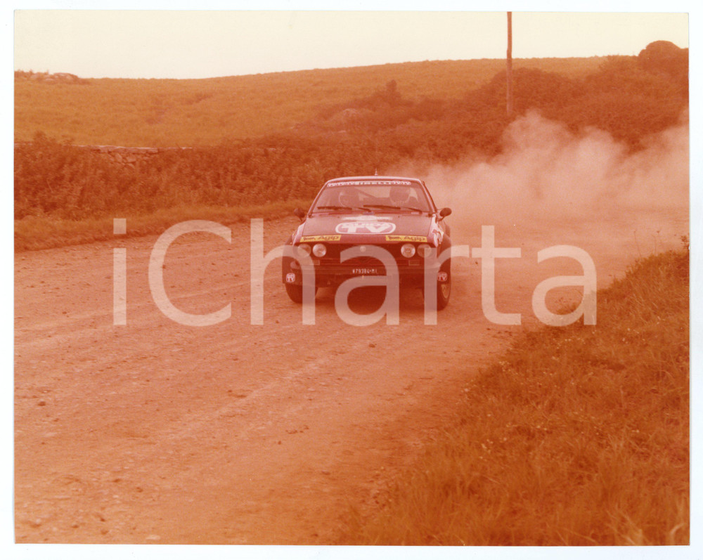 Fotografia d epoca originale 1980 RALLY ELBA Mauro PREGLIASCO Alfa Romeo Alfetta GTV Turbo Foto JOLLY CLUB 1