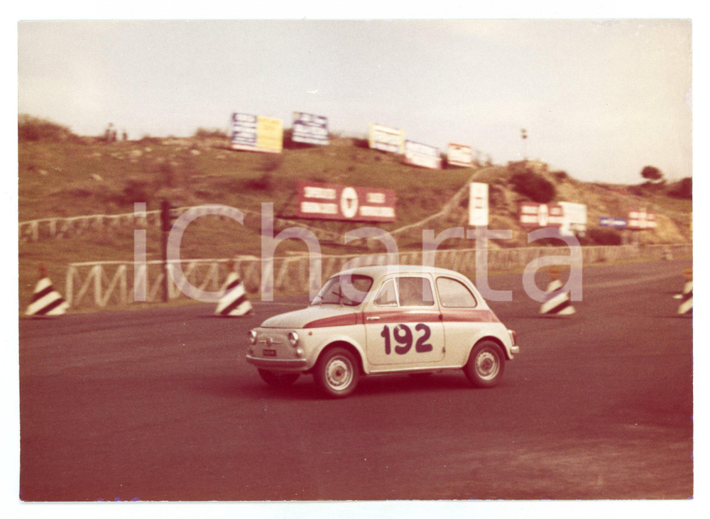 Fotografia d epoca originale 1962 RALLY ROMA Fiat 500 durante la gara Foto JOLLY CLUB 1