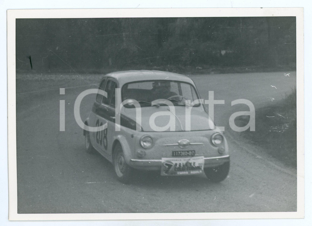 Fotografia d epoca originale 1960 ca 7Â° Rally dei COLLI EUGANEI Fiat 500 durante gara Foto JOLLY CLUB 1