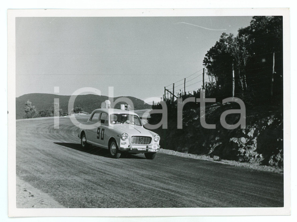 Fotografia d epoca originale 1960 ca RALLY Lancia Appia durante una gara JOLLY CLUB Foto 1