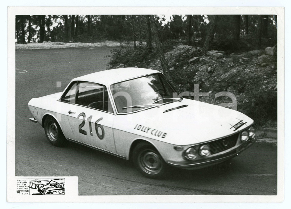 Fotografia d epoca originale 1966 8Â° Trofeo SANREMO 2Â° Trofeo F. Patria LANCIA Fulvia JOLLY CLUB Foto RALLY 1
