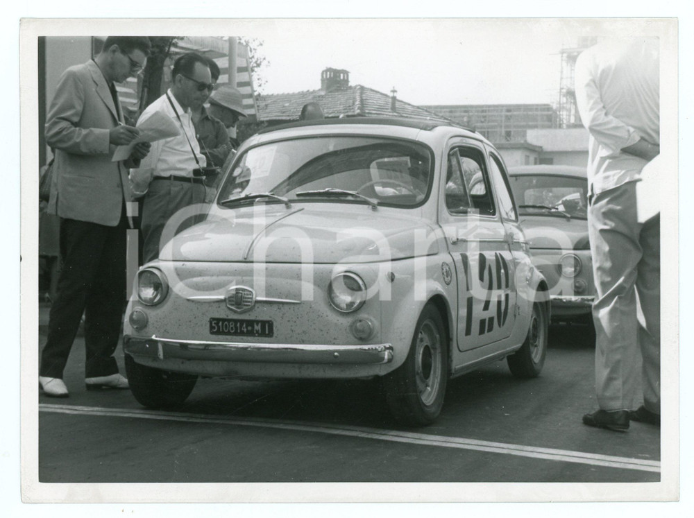 Fotografia d epoca originale 1961 VIGEVANO VII Coppa della LOMELLINA Fiat 500  Foto RALLY 1