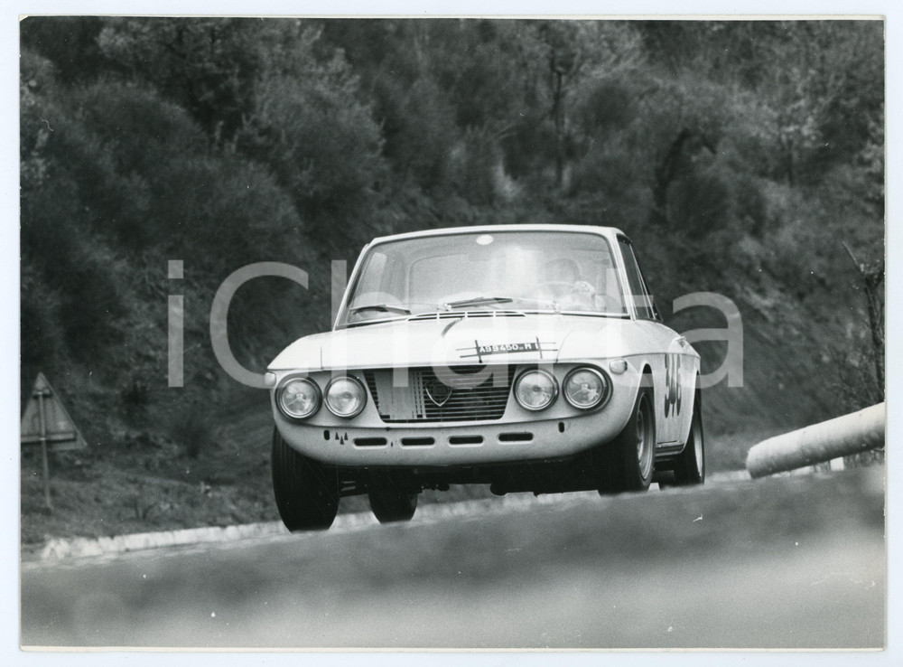 Fotografia d epoca originale 1966 XXXII Coppa Gallenga JOLLY CLUB Lancia Fulvia coupÃ© Foto RALLY 1