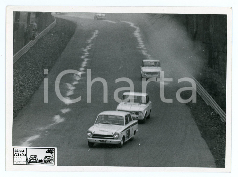 Fotografia d epoca originale 1964 AUTODROMO MONZA Coppa FISA Corsa tra automobili Foto 1