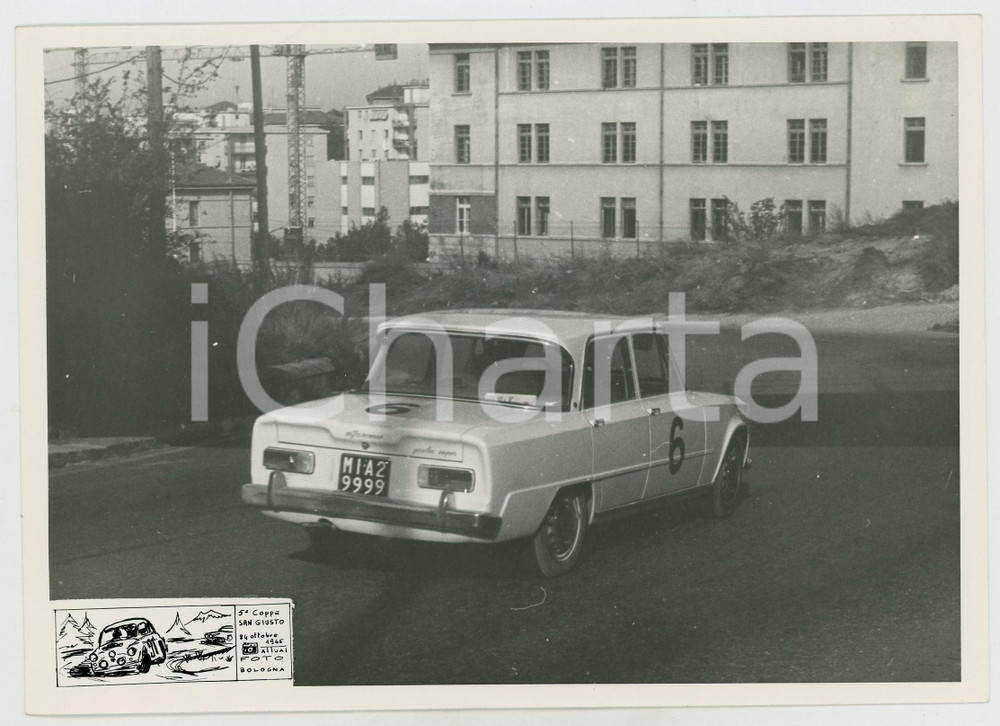 Fotografia d epoca originale 1965 5Â° Coppa SAN GIUSTO Alfa Romeo Giulia 1300 Foto JOLLY CLUB 1
