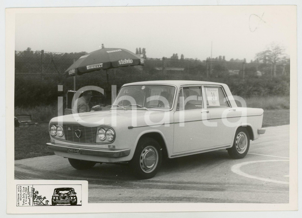 Fotografia d epoca originale 1965 Trofeo JOLLY CLUB Criterium regolarità  LANCIA Fulvia coupé RALLY 1