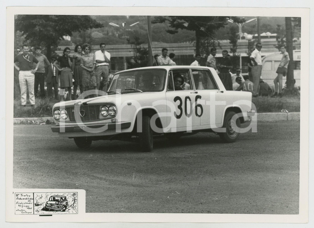 Fotografia d epoca originale 1965 JOLLY CLUB 11Â° Trofeo dei Rododendri Renata ANGIOLINI Lancia Fulvia Foto 1