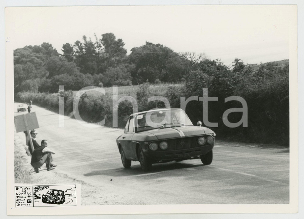 Fotografia d epoca originale 1966 RALLY II Trofeo del CONERO Lancia Fulvia coupÃ© JOLLY CLUB Foto 1