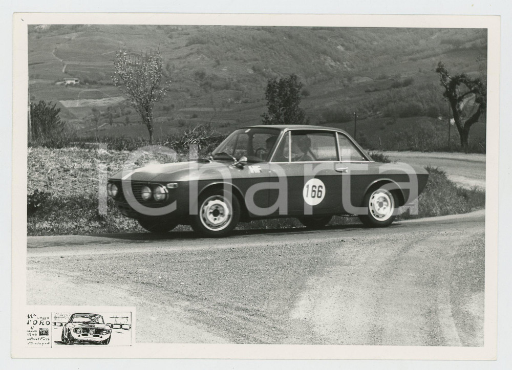 Fotografia d epoca originale 1966 ALESSANDRIA 11Â° Rally Coppa d oro LANCIA Fulvia coupÃ© JOLLY CLUB Foto 1