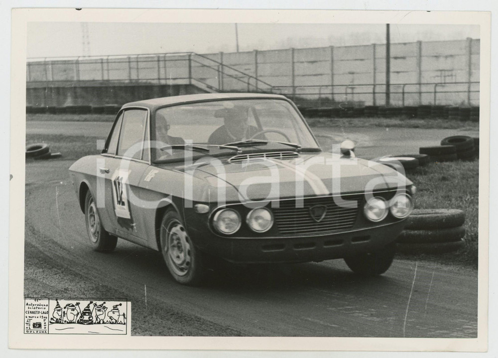 Fotografia d epoca originale 1966 CERRETO LAGHI 15° Autoraduno Sciatorio JOLLY CLUB Lancia Fulvia coupé Foto 1