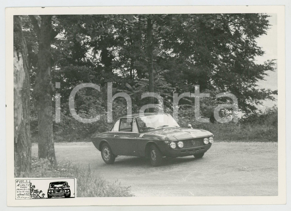 Fotografia d epoca originale 1966 4Â° Gara di regolaritÃ  RIALTO Trofeo AMOCO Lancia Fulvia coupÃ© JOLLY TEAM 1