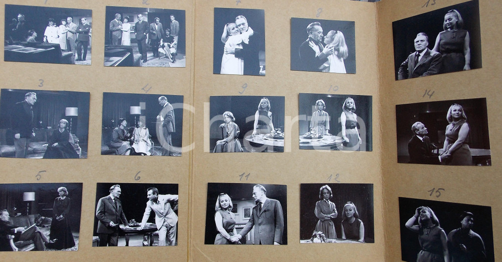 Fotografia d epoca originale 1963 MILANO TEATRO MANZONI Il rifugio Bianca TOCCAFONDI Foto 15 provini 1