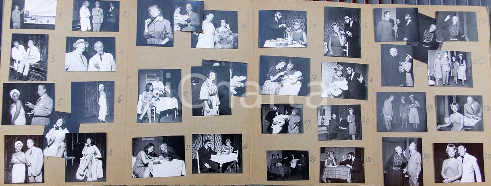Fotografia d epoca originale 1965 ca MILANO TEATRO Ciao, nonno di Guglielmo Giannini Foto 30 provini 1