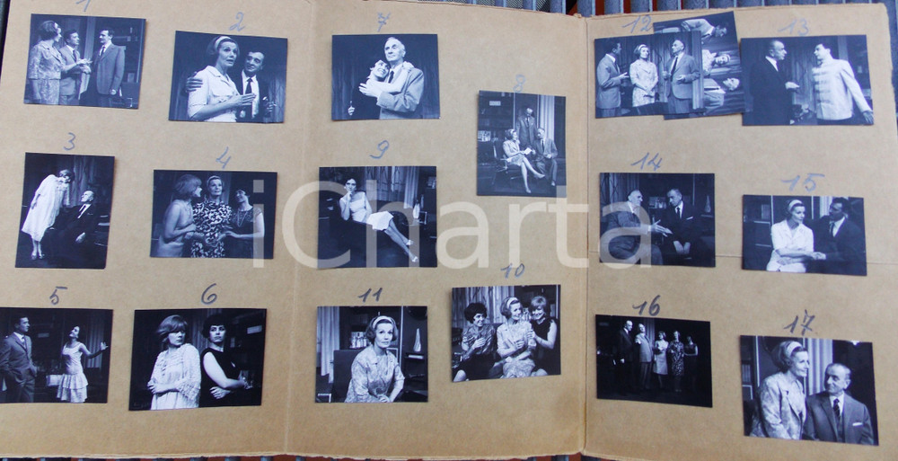Fotografia d epoca originale 1965 ca MILANO TEATRO Spettacolo Case chiuse Foto di scena 17 provini 1