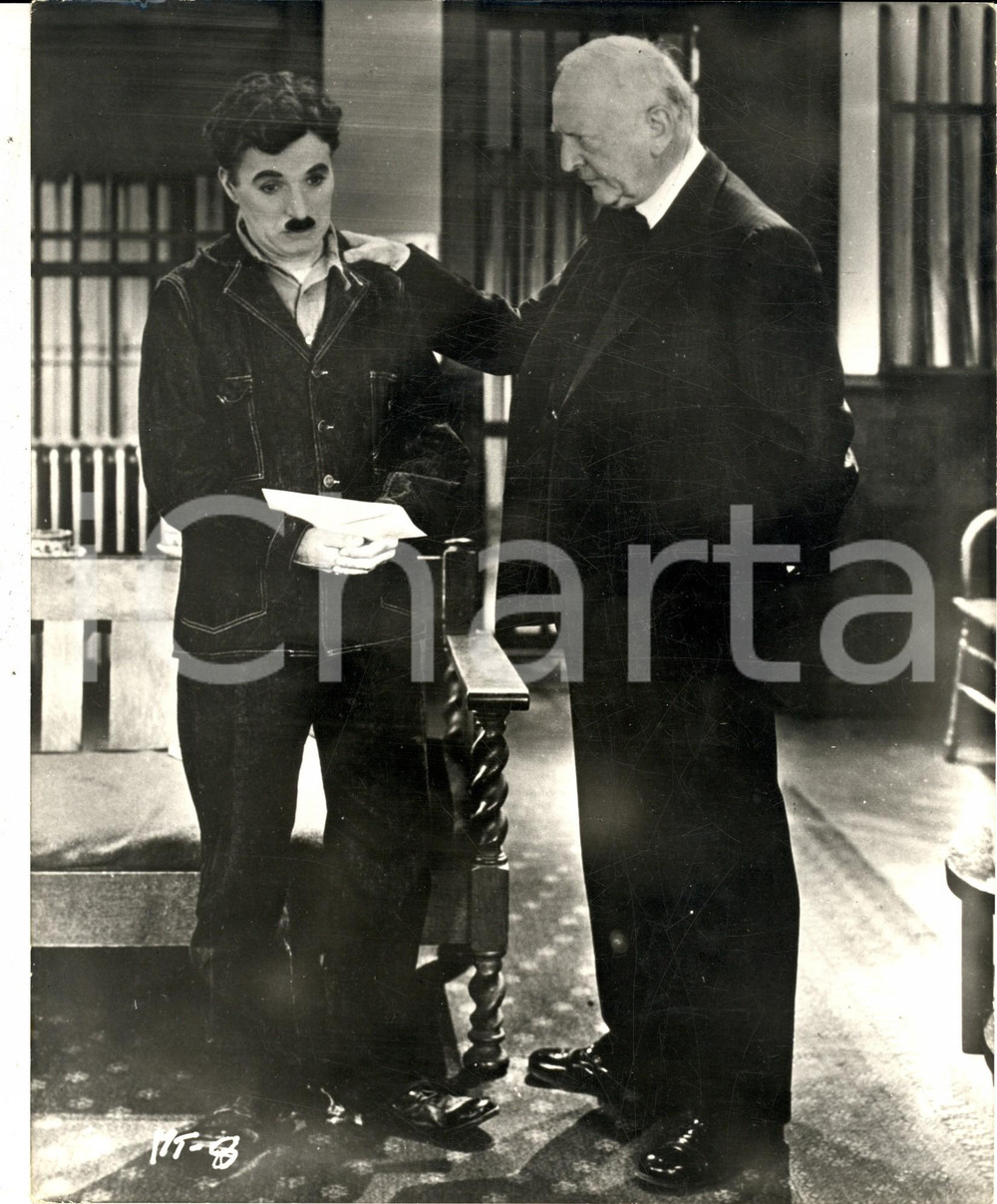 Fotografia d epoca originale 1936 CINEMA Charlie CHAPLIN sul set di Modern times  Foto di scena 21x24 cm 1