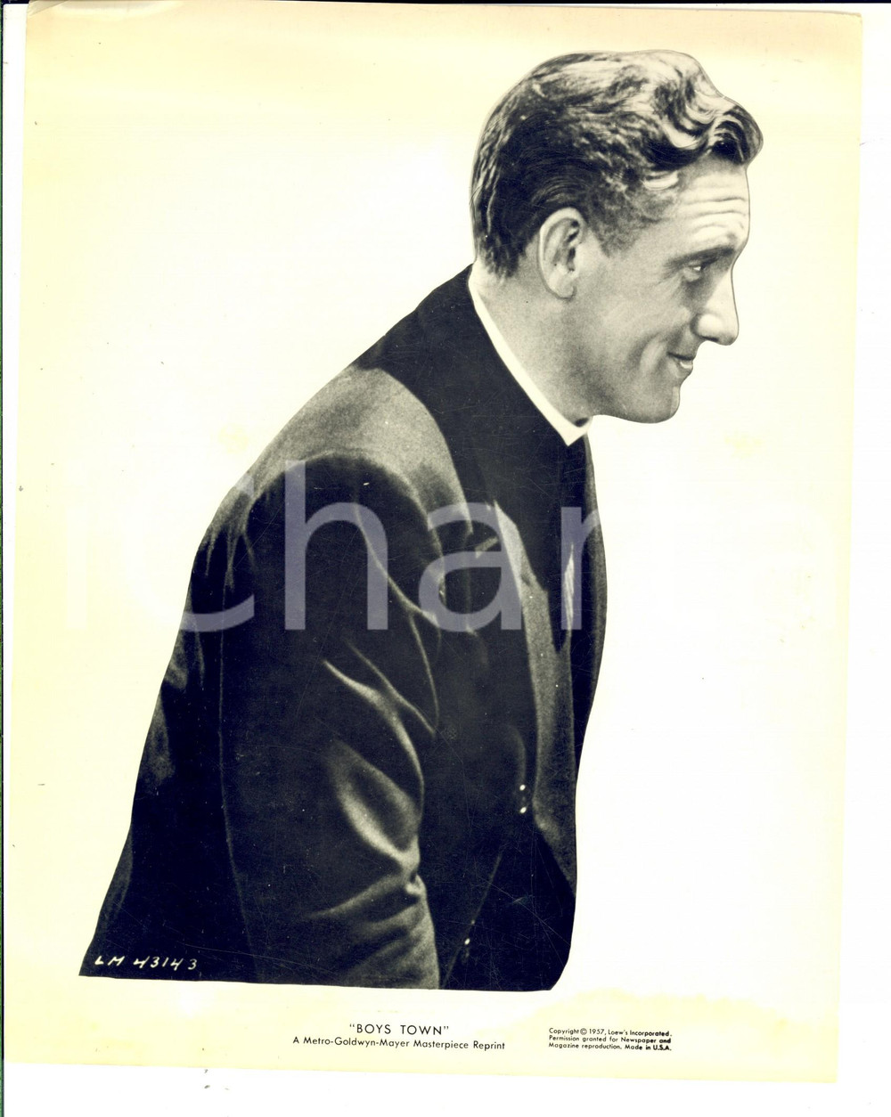 Fotografia d epoca originale 1940 ca CINEMA Film Boys town Spencer TRACY Foto di scena 21x24 cm 1