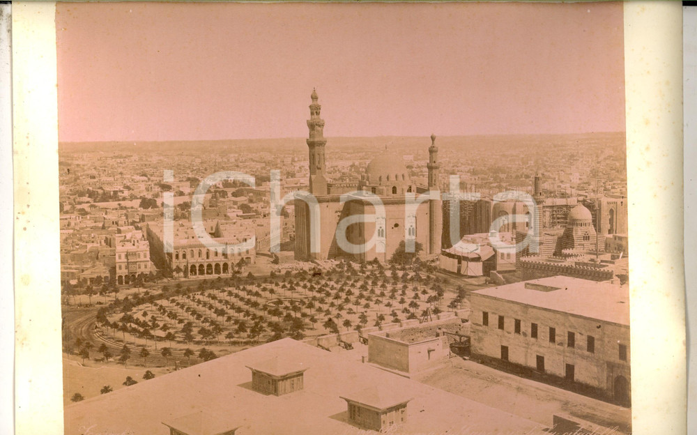 Fotografia d epoca originale 1890 ca LE CAIRE EGYPTE Panorama pris de la Citadelle Photo Adolphe ZANGAKI 1