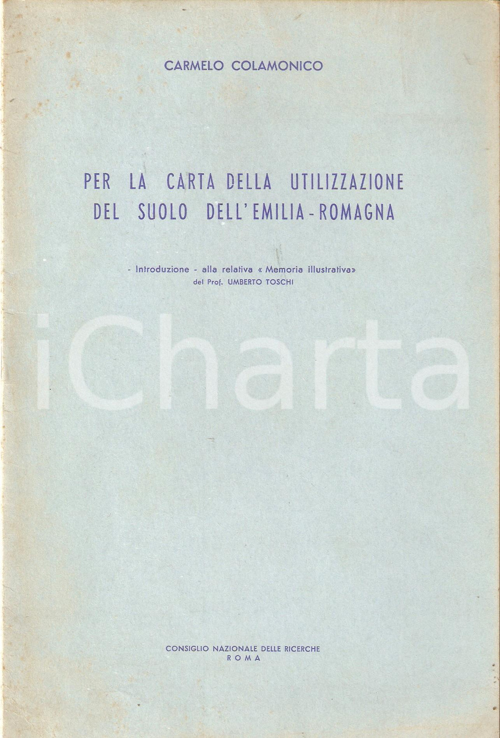 Libro, pubblicazione d epoca 1965 ca Carmelo COLAMONICO Carta utilizzazione suolo dell Emilia Romagna 16x24 1