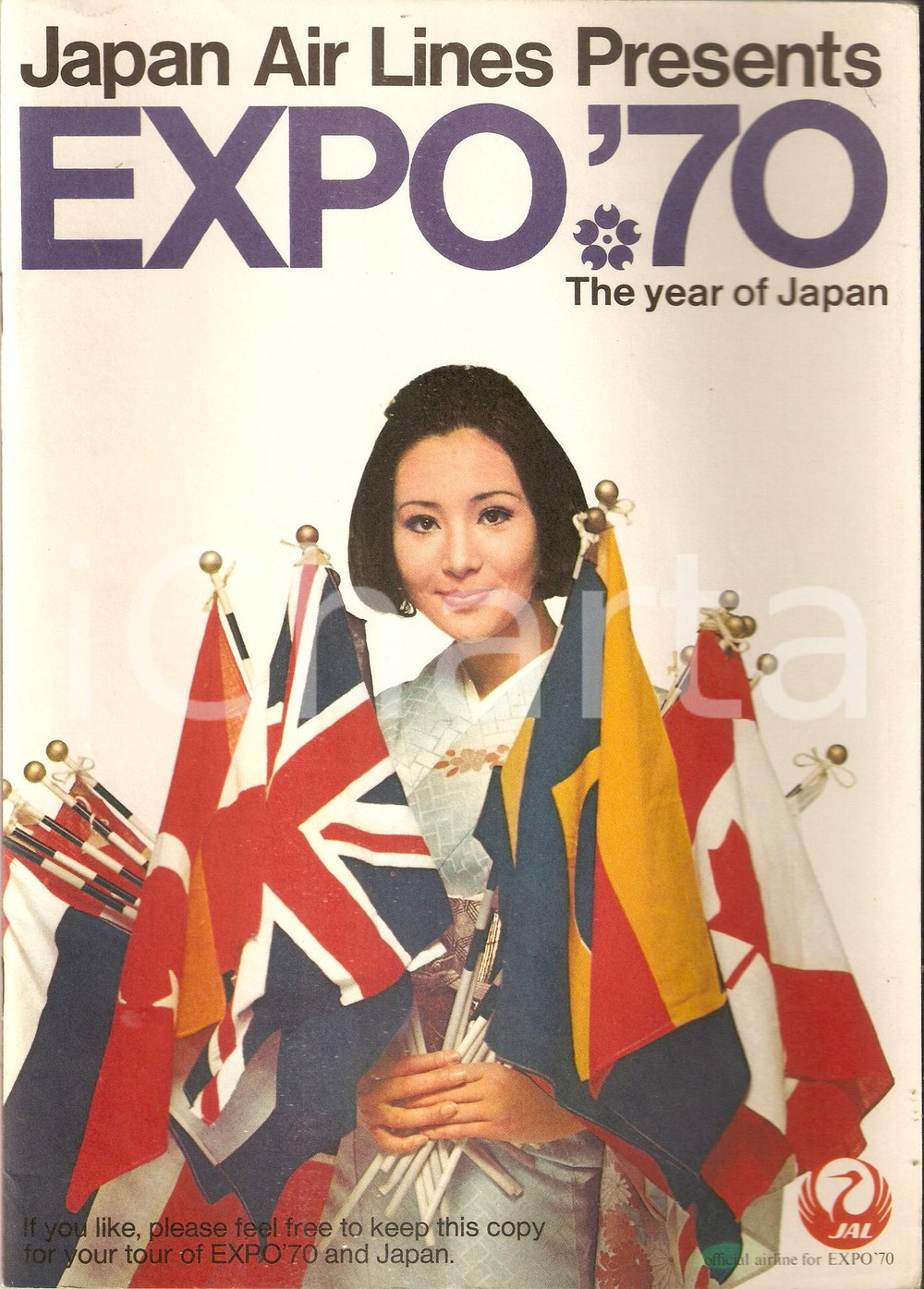 Libro, pubblicazione d epoca 1970 OSAKA  EXPO  70 Brochure JAL Japan Air Lines Libretto 18x25 cm 1