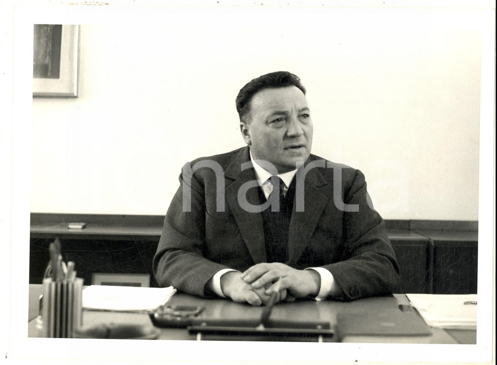 Fotografia d epoca originale 1965 ca BRUGHERIO Niso FUMAGALLI presidente Associazione Italiana della Rosa 1