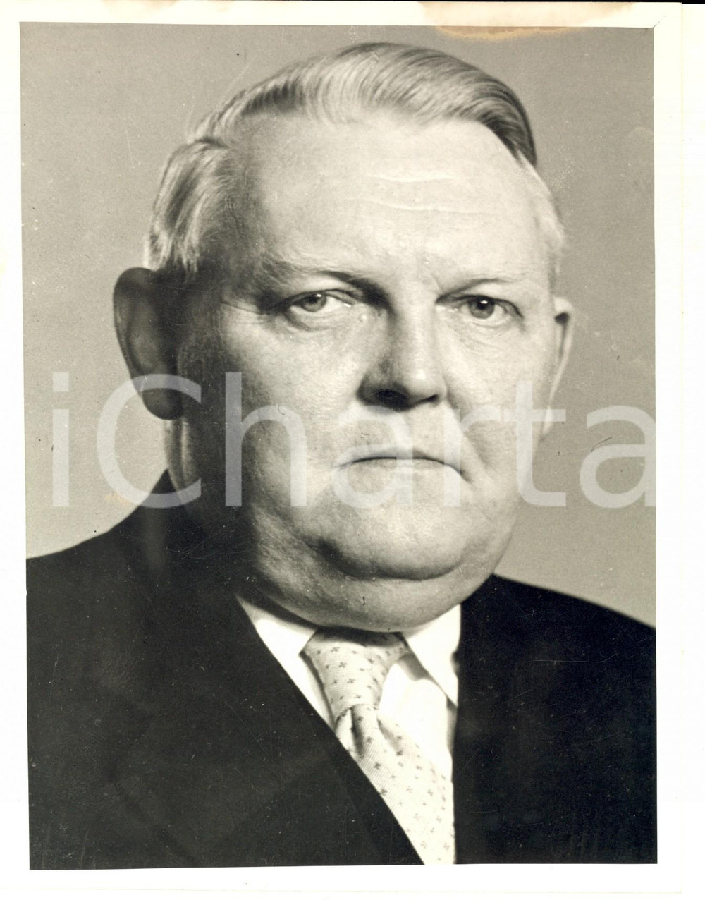 Fotografia d epoca originale 1962 BERLINO Ritratto del cancelliere Ludwig ERHARD Fotografia 18x22 cm 1