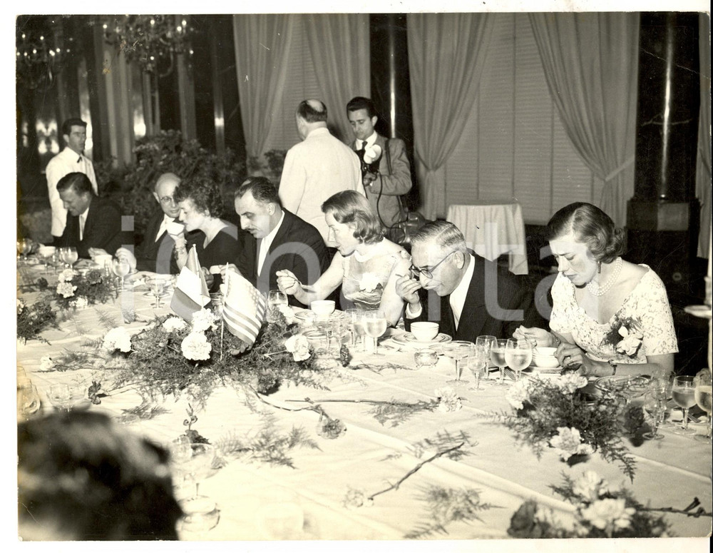 Fotografia d epoca originale 1962 CAGLIARI Presidente Efisio CORRIAS a un pranzo ufficiale ITALIAUSA Foto 1