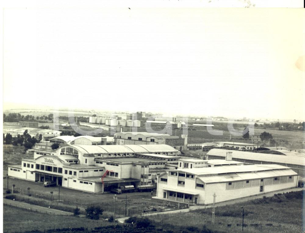 Fotografia d epoca originale 1965 ca APRILIA LT Panorama con la Cooperativa Agricola Fotografia 24x18 1