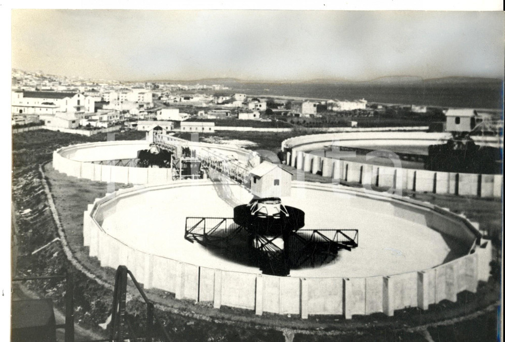 Fotografia d epoca originale 1966 PORTOVESME Panorama della centrale elettrica dall alto Foto 24x18 cm 1