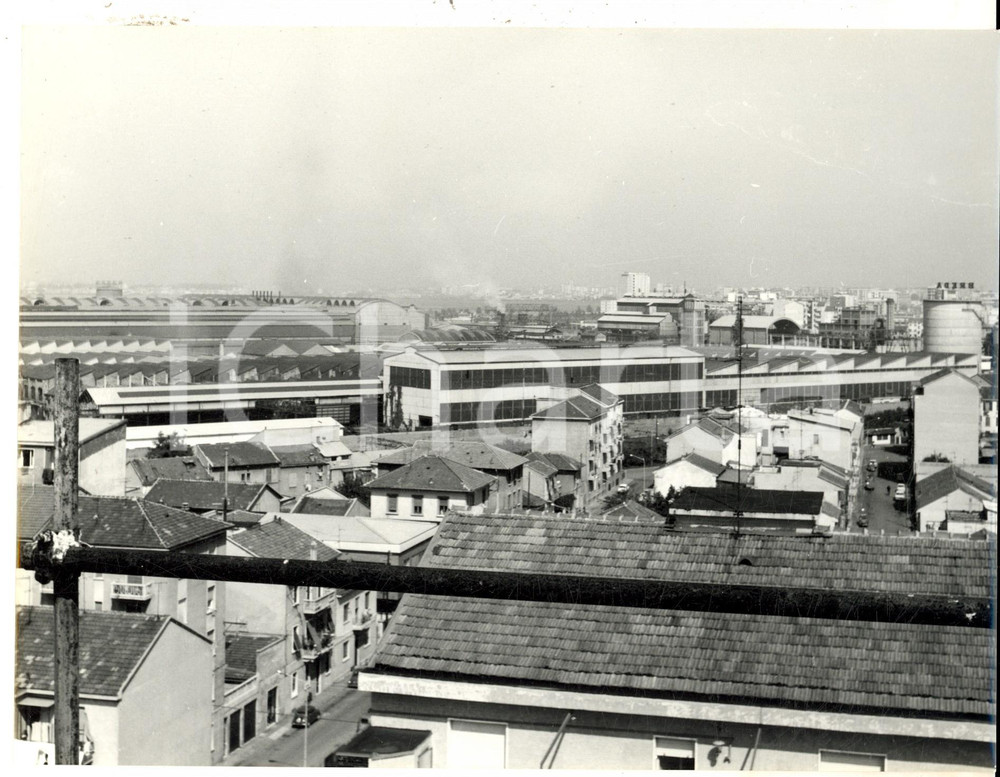 Fotografia d epoca originale 1965 ca MILANO Panorama stabilimento BREDA costruzioni meccaniche Foto 24x18 1