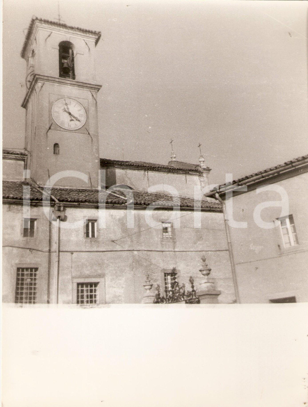 Fotografia d epoca originale 1975 ca PADOVA Veduta del campanile di una chiesetta Foto 17x23 cm 1