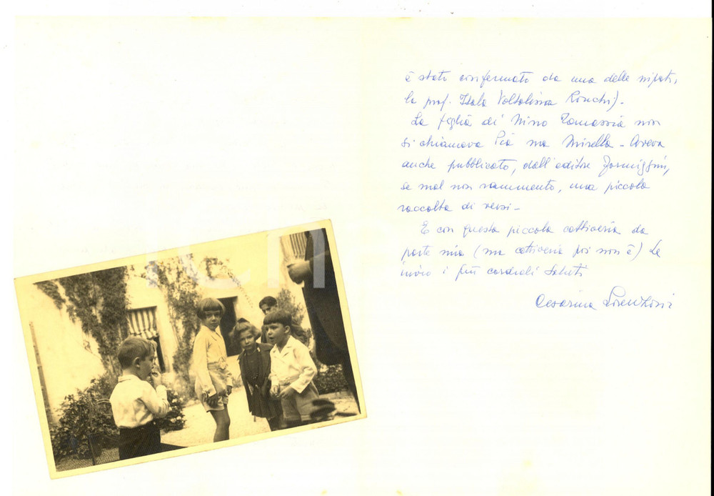 Autografo originale 1974 PADOVA Lettera di Cesarina LORENZONI sulle bozze di un collega Autografo 1