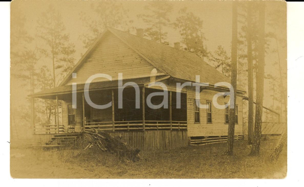Fotografia d epoca originale 1910 ca USA Typical house in the country Real photo postcard RPPC VINTAGE 1