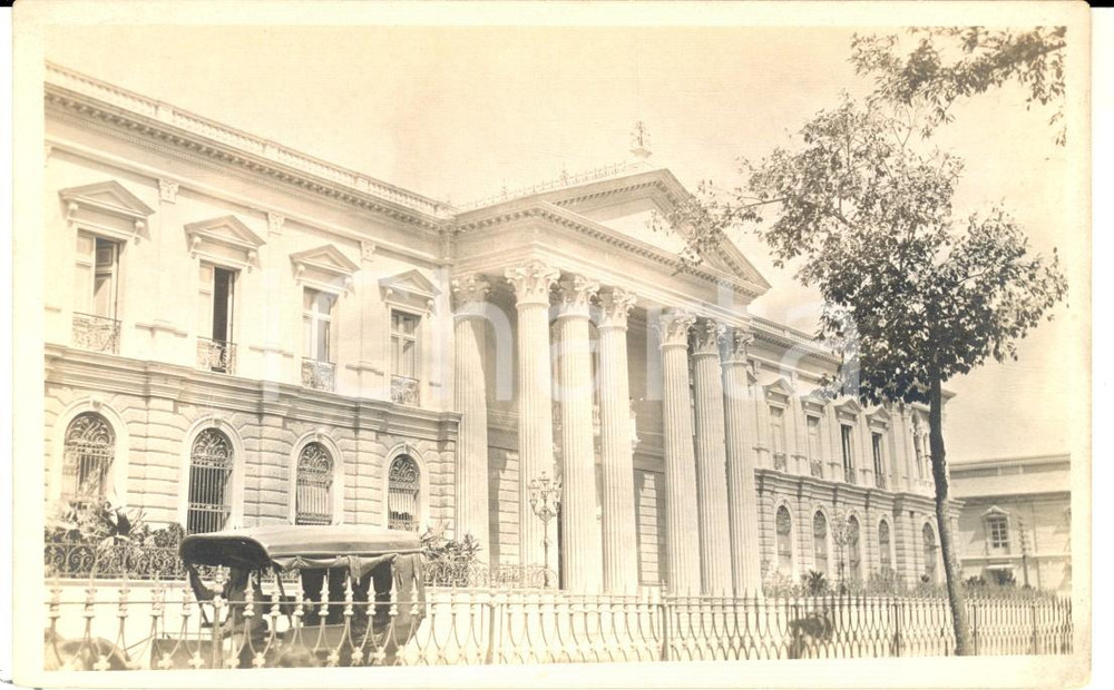 Fotografia d epoca originale 1910 ca USA ARCHITECTURE Neoclassical building Real photo postcard RPPC VINTAGE 1