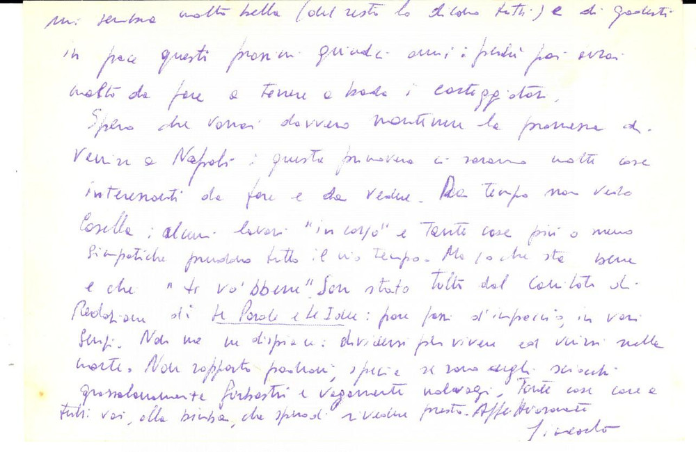 Autografo originale 1960 NAPOLI Giancarlo MAZZACURATI invia pacco di giornali a Padova Autografo 1