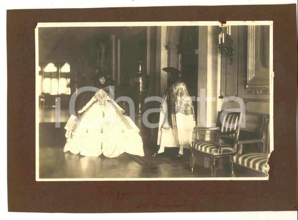 Fotografia d epoca originale 1922 PADOVA Festeggiamenti in costume per VII Centenario dell UniversitÃ   Foto 1
