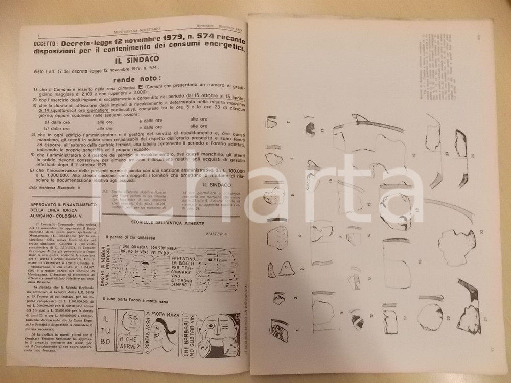 Giornale, rivista storica 1979 MONTAGNANA NOTIZIARIO La stazione neolitica di ASIGLIANO Anno IV n.4 1