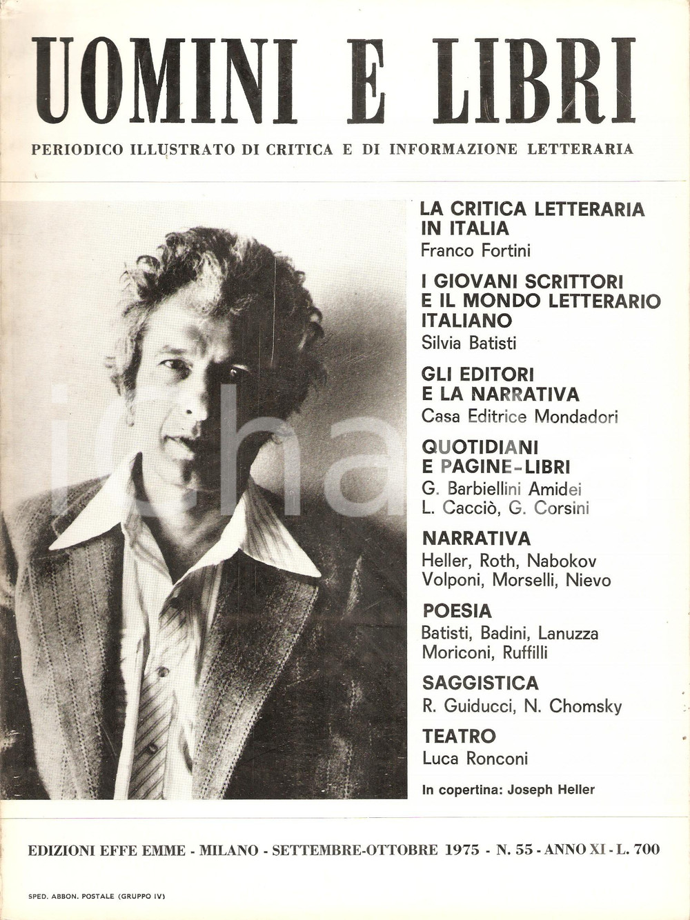 Giornale, rivista storica 1975 UOMINI E LIBRI 55 Franco FORTINI sulla critica letteraria in Italia Rivista 1