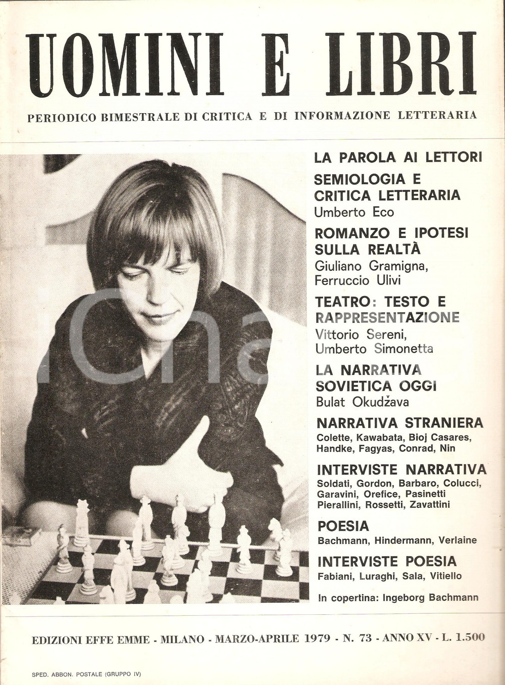 Giornale, rivista storica 1979 UOMINI E LIBRI n.73 Umberto ECO Semiologia e critica letteraria Rivista 1