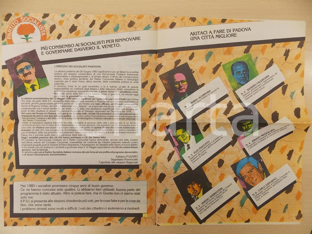 Giornale, rivista storica 1985 PADOVA Rivista CRONACHE SOCIALISTE Supplemento PSI Voto pieno di ragioni 1