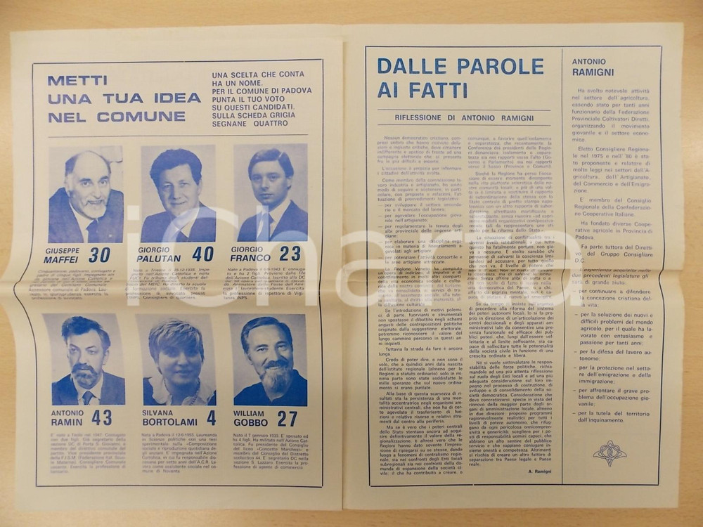 Giornale, rivista storica 1985 PADOVA  CONFRONTO Democrazia Cristiana presenta candidati Anno VII n.3 1