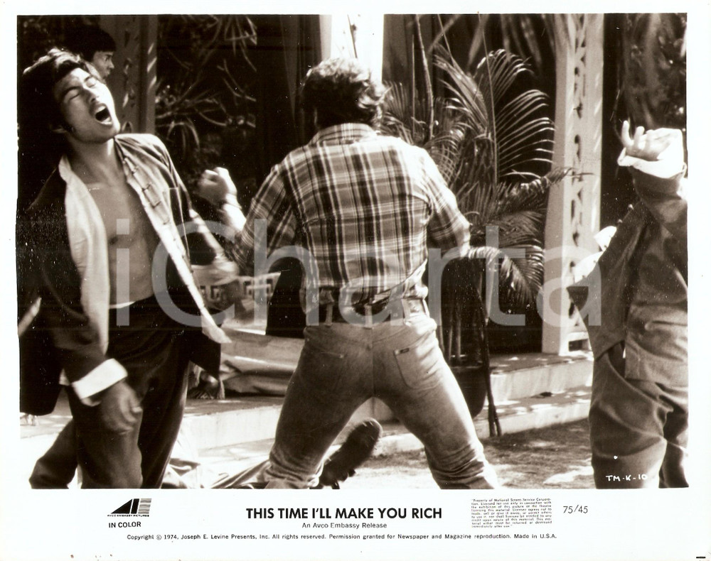 Fotografia d epoca originale 1974 THIS TIME I LL MAKE YOU RICH Antonio SABATO fights against chinese Photo 1