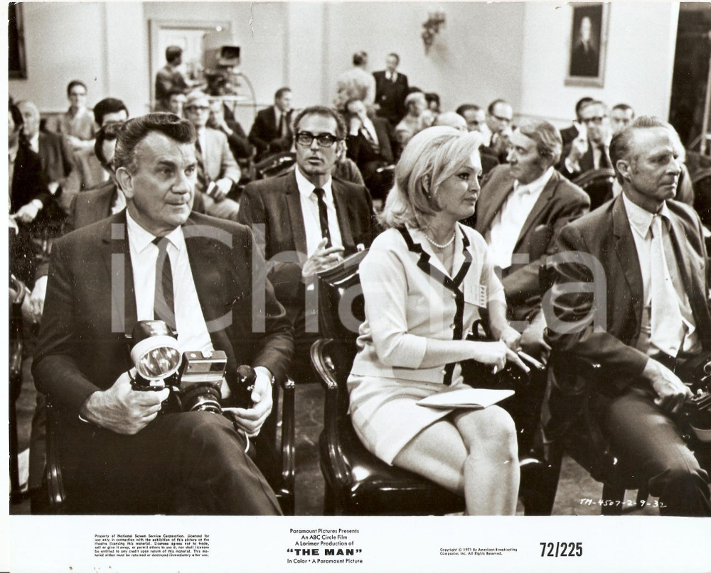Fotografia d epoca originale 1972 THE MAN Movie by Joseph SARGENT Conference press scene Photo 26x20 cm 1