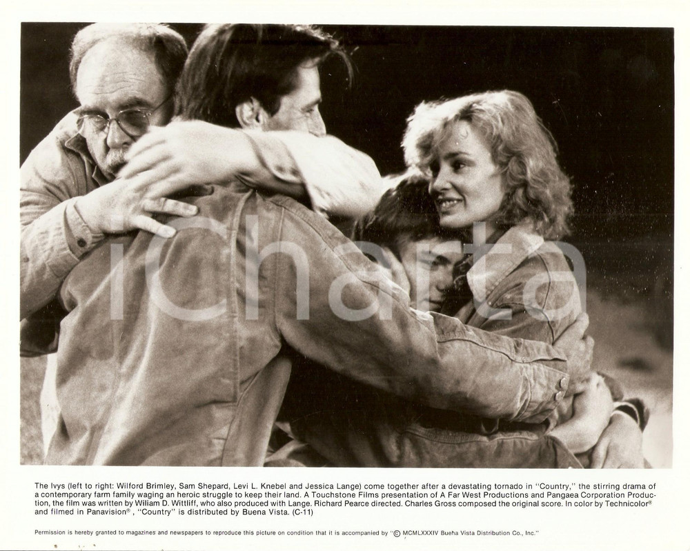 Fotografia d epoca originale 1984 COUNTRY Jessica LANGE Sam SHEPARD Wilford BRIMLEY Levi L. KNEBEL Photo 1