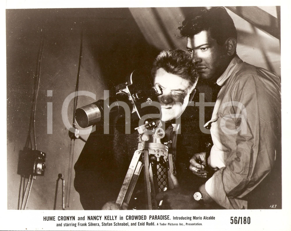Fotografia d epoca originale 1956 CROWDED PARADISE Movie by Fred PRESSBURGER Private detectives use camera 1