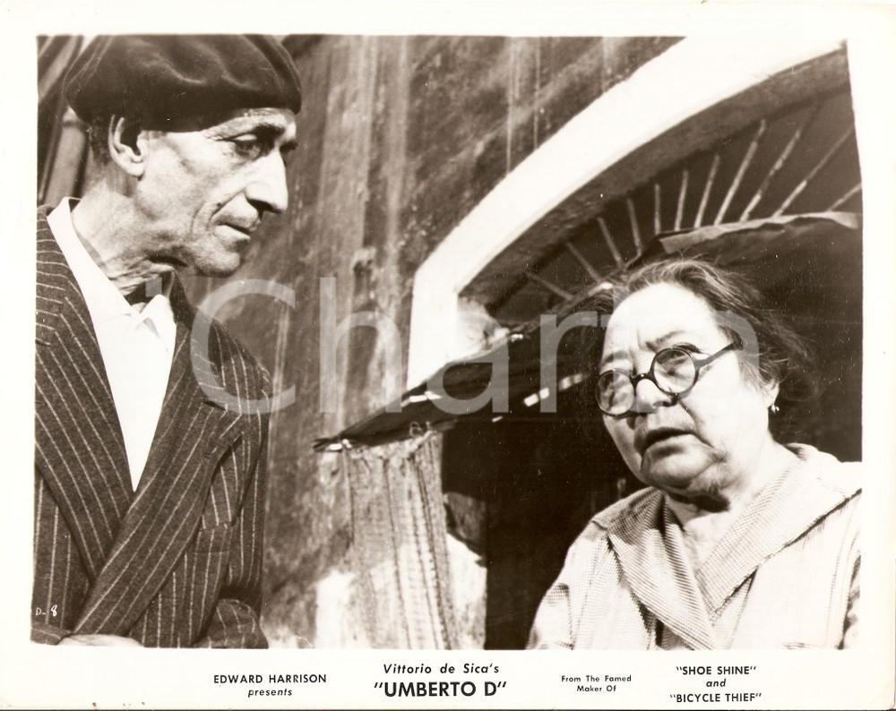 Fotografia d epoca originale 1952 UMBERTO D Film di Vittorio DE SICA Ritratto di due anziani Foto 25x20 cm 1