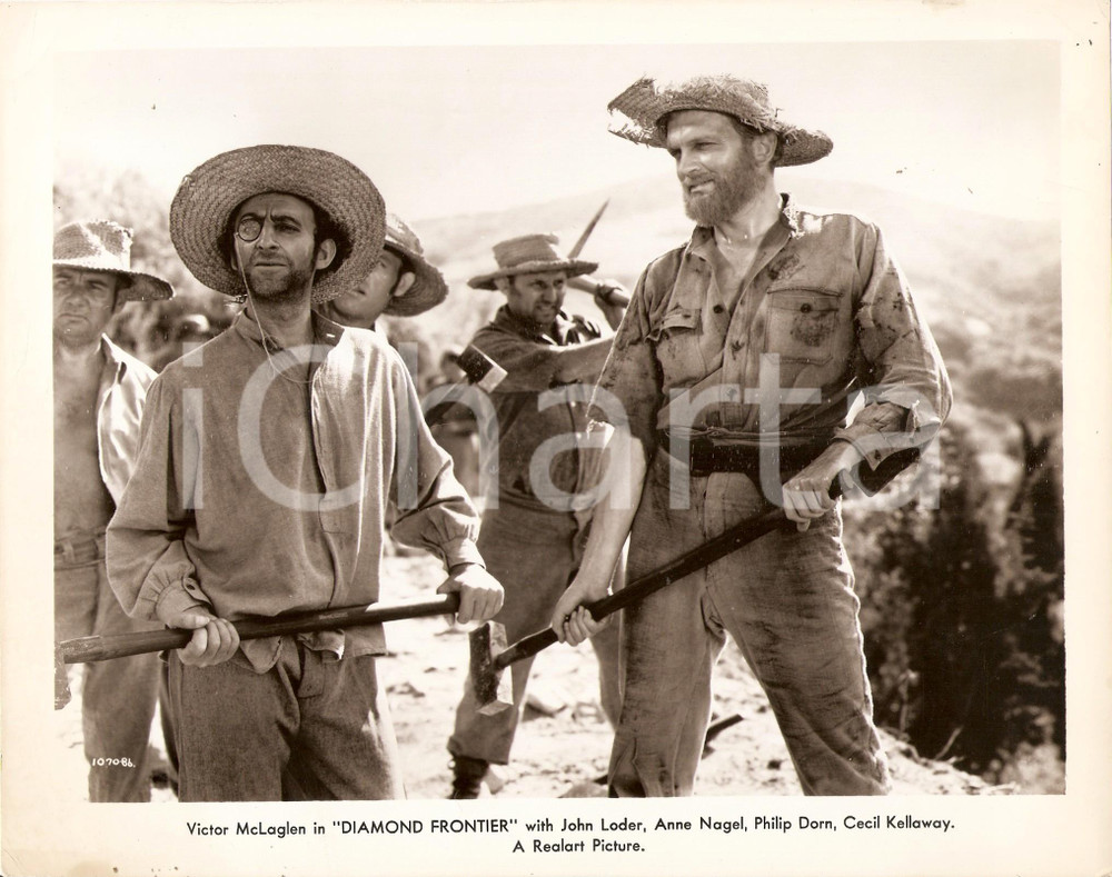 Fotografia d epoca originale 1940 DIAMOND FRONTIER Movie by Harold D. SCHUSTER Chain gang Foto 25x20 cm 1