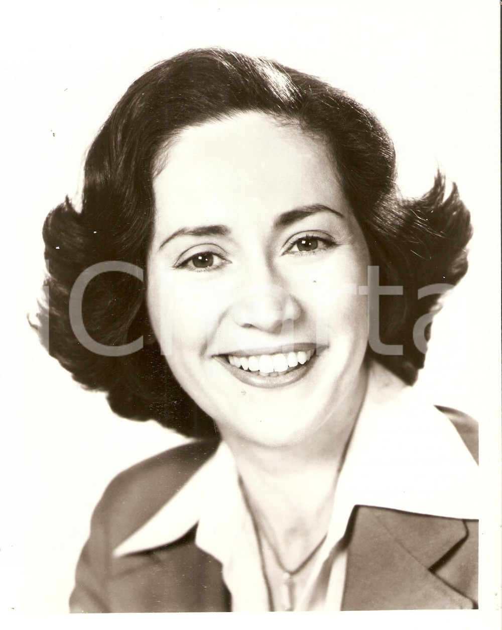 Fotografia d epoca originale 1984 CBS NEWS Presidential campaign  Liz TROTTA correspondent Foto 20x25 cm 1