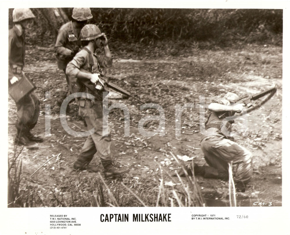 Fotografia d epoca originale 1970 CAPTAIN MILKSHAKE Movie by Richard CRAWFORD Soldiers on battlefront Foto 1
