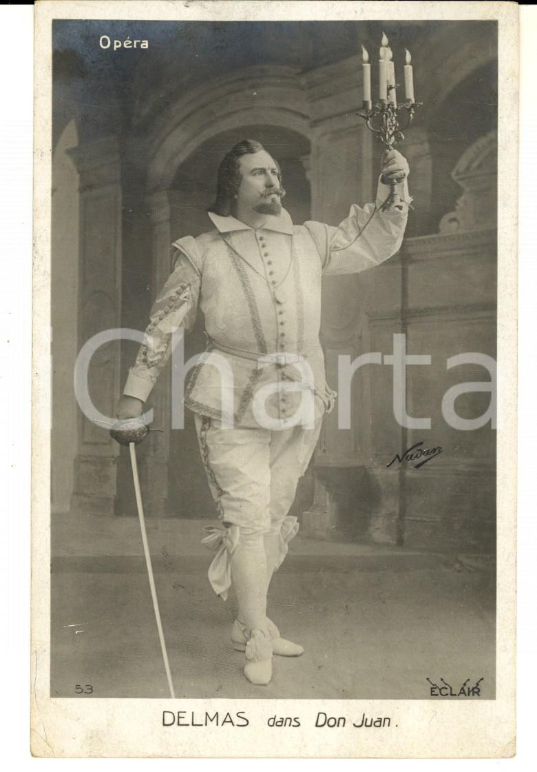 Cartolina originale da collezione 1912 FRANCE OPERA JeanFranÃ§ois DELMAS dans DON JUAN Carte postale FP VG 1